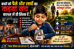 यदि आपने अपने बच्चे को बचपन में पैसे का मूल्य नहीं सिखाया, तो बड़ा होकर धन होते हुए भी वह गरीब रह सकता है