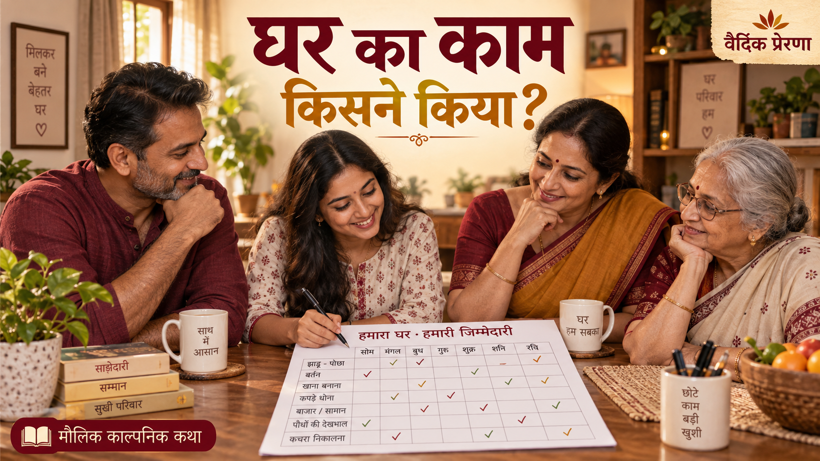 घर अपने आप नहीं चलता: कैलेंडर पर दिखाई दिए मीना के अनकहे काम