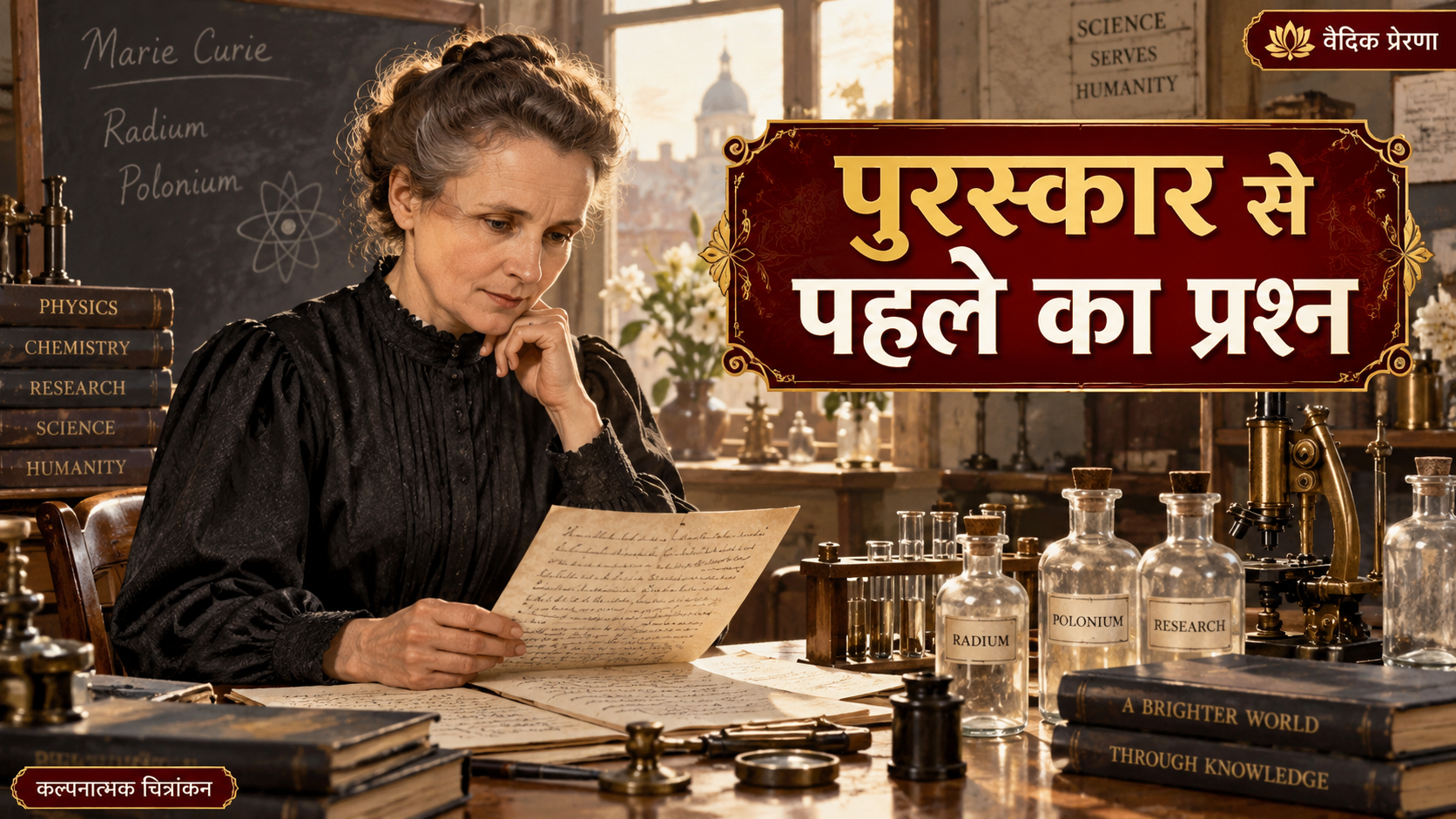 मेरी क्यूरी की स्मृति: पुरस्कार की तस्वीर से पहले कौन-सा प्रश्न था?