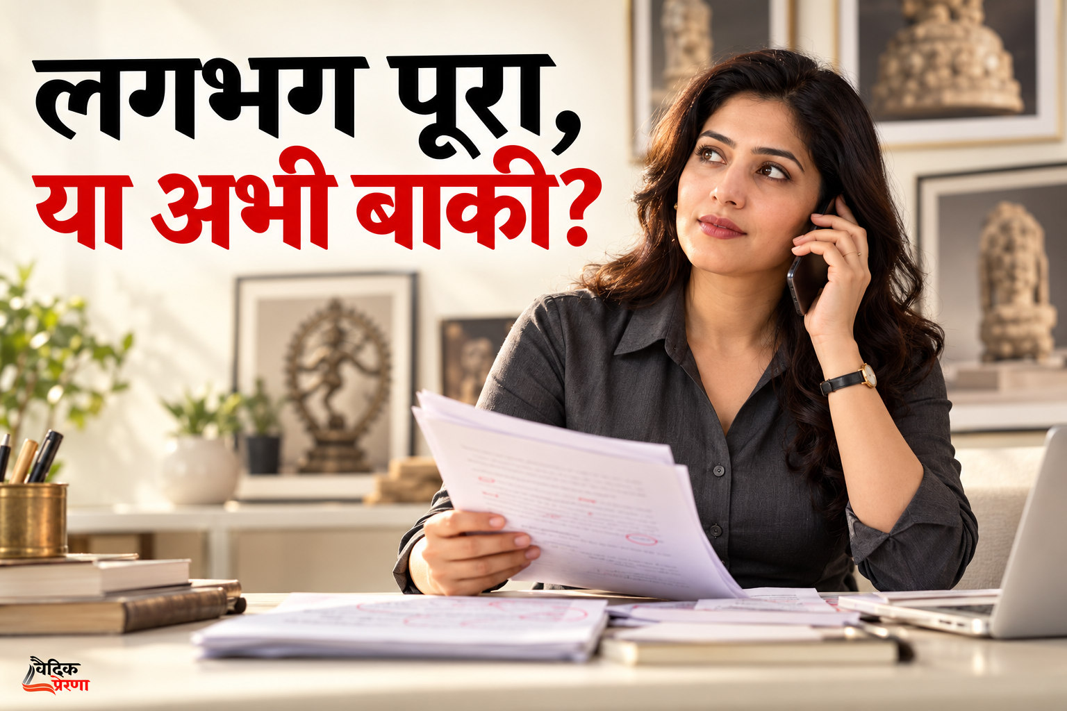 अधूरे काम की सही सूचना: लगभग पूरा का अधूरा अर्थ