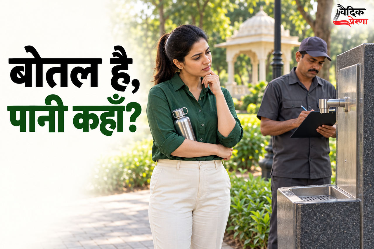 सिया की खाली बोतल और पार्क का बंद नल: आदत से आगे का प्रश्न