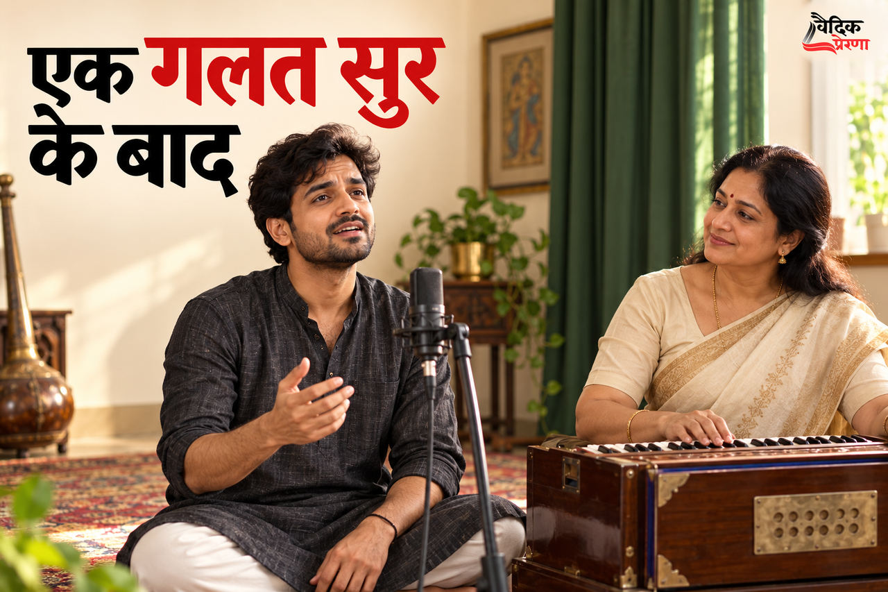 गीत रोकने के दो मिनट बाद: आर्यन ने फिर शुरुआत की