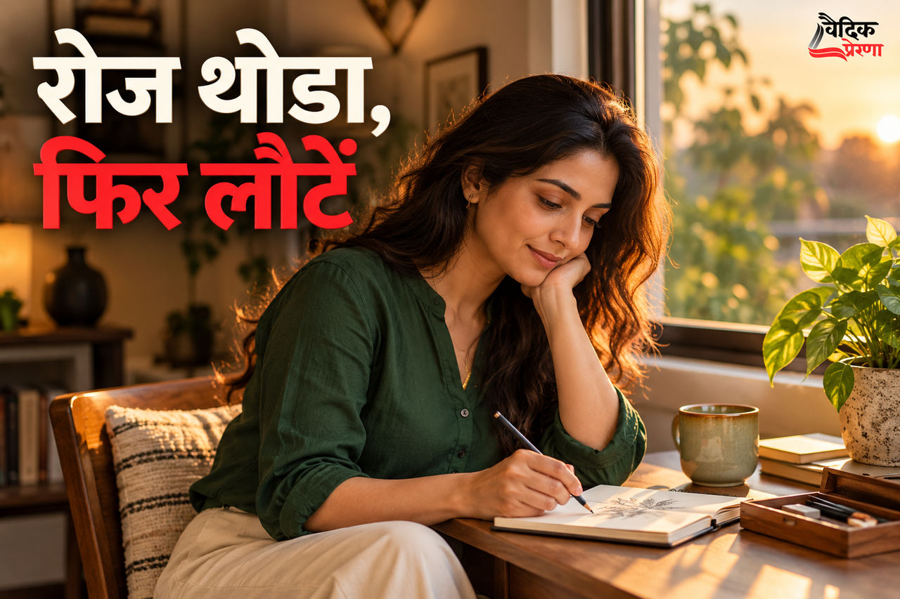 मेज पर लौटती स्केचबुक: इरा के दस मिनट के अभ्यास