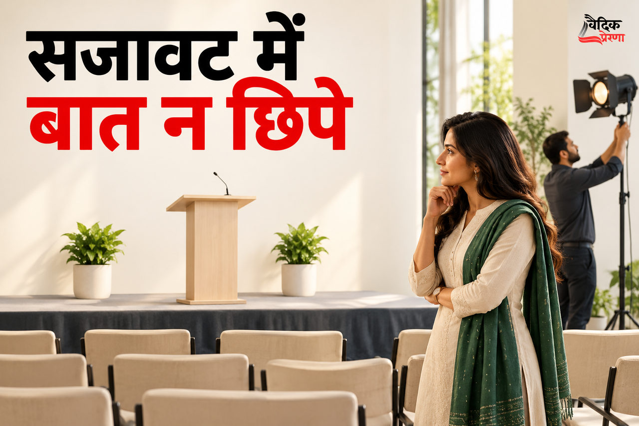 अंतिम कुर्सी से देखा मंच: जाह्नवी की सजावट में बची जगह