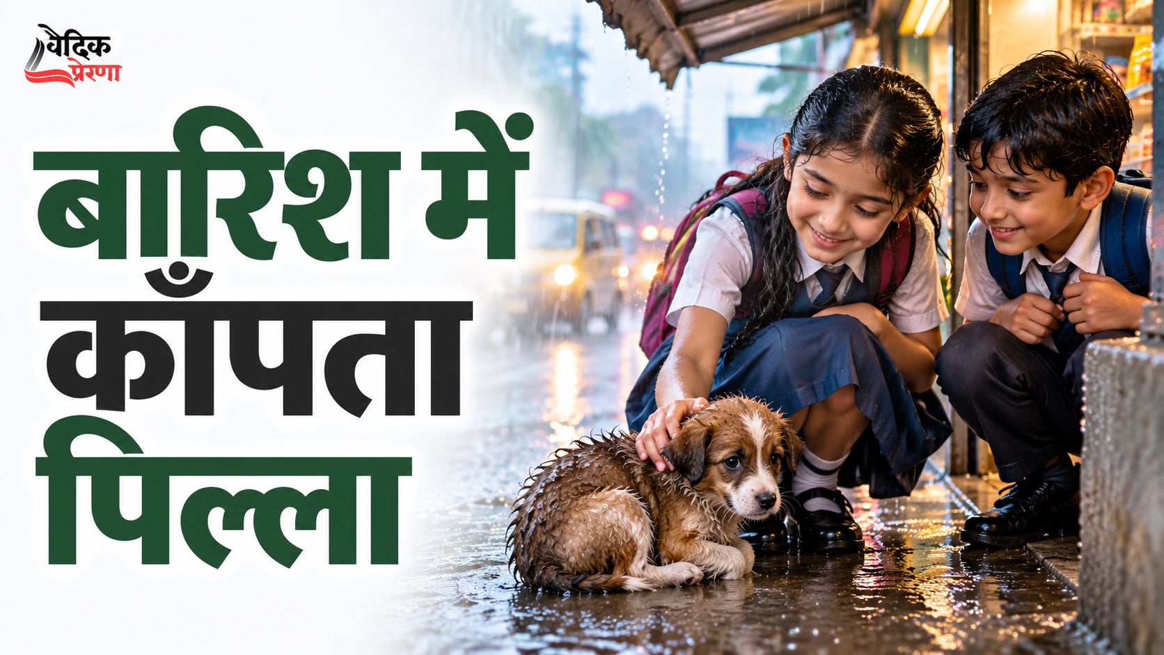 बारिश में काँपता पिल्ला: करुणा केवल प्यार जताने का नाम नहीं