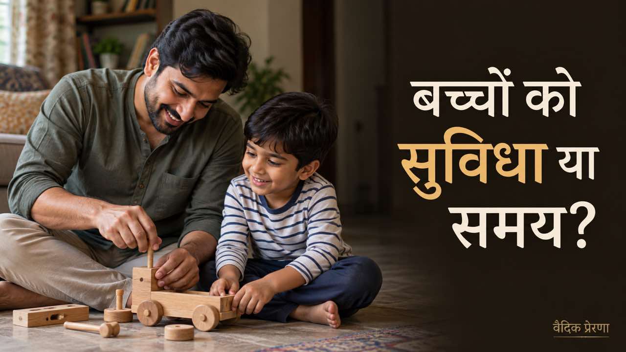 बच्चों को सुविधा अधिक चाहिए या समय और संस्कार?