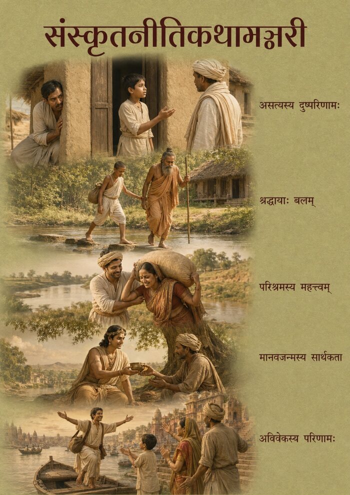 संस्कृतनीतिकथामंजरी पुस्तक कवर